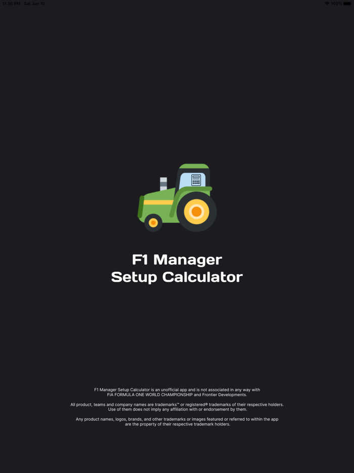 F1M Setup Calculator