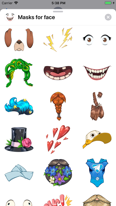 Masks face stickers & emoji screenshot 2