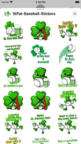 Game screenshot St Pat's Baseball Stickers mod apk