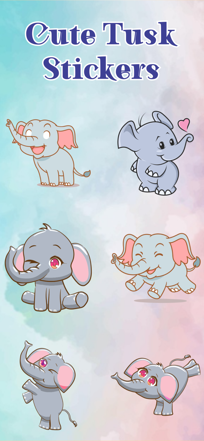 Cute Tusk Stickers
