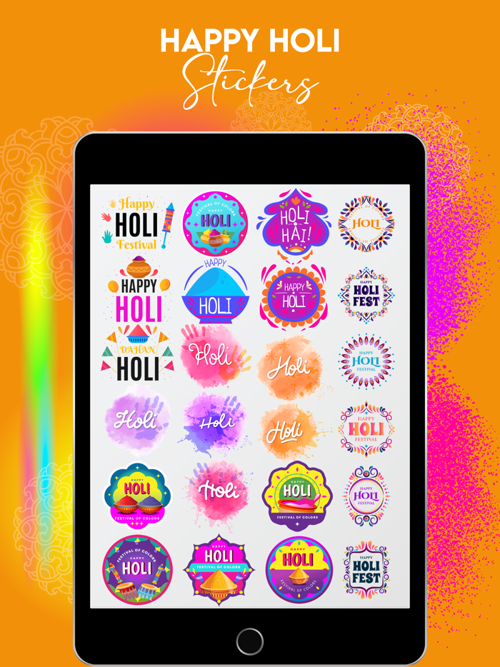 Holi Stickers  Emojis