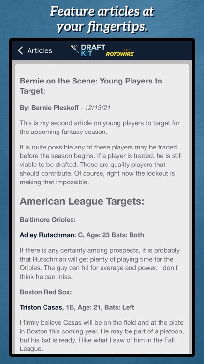 Fantasy Baseball Draft Kit '22 screenshot-3