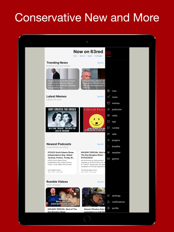 Screenshot #4 pour 63red Conservative News & More