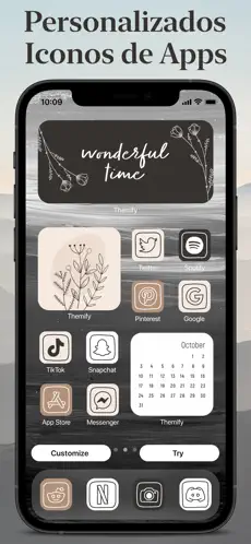 Captura de Pantalla 2 Themify: Iconos, temas, widget iphone