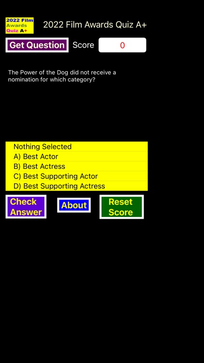 Film Awards Quiz A+