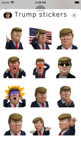 Game screenshot Trump cartoon stickers 3d apk
