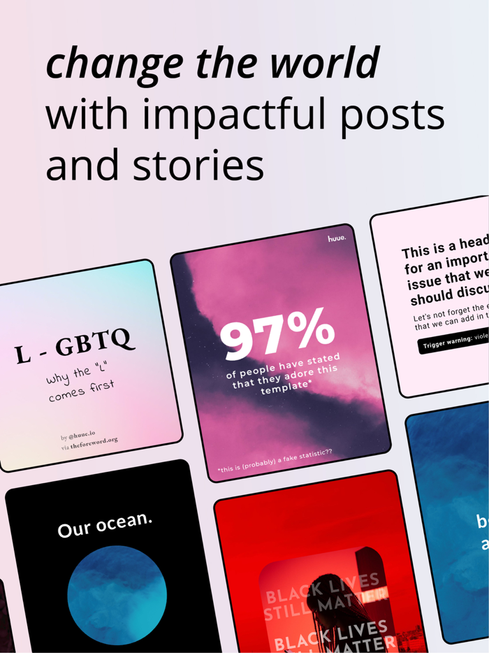 huue activist post maker