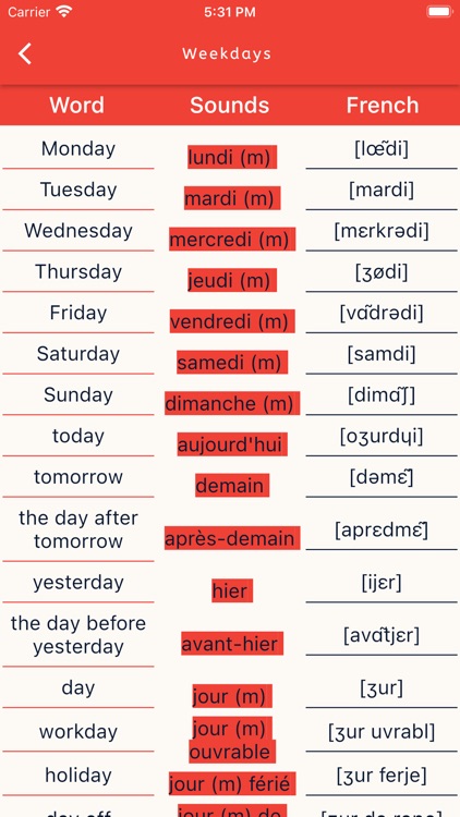 Learn French Vocabulary! screenshot-5