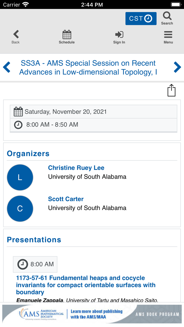 AMS Fall Southeastern 2021