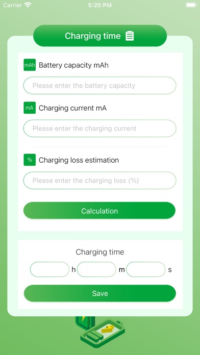 Screenshot #1 pour Charging time calculation-use