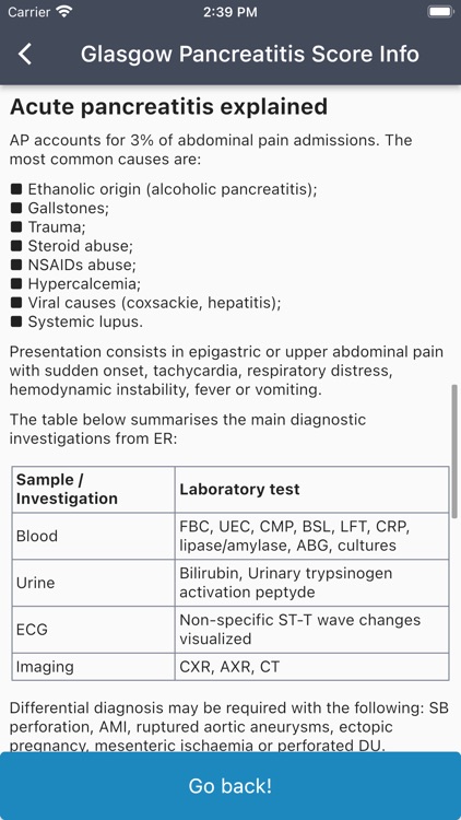 Glasgow Pancreatitis Score screenshot-3