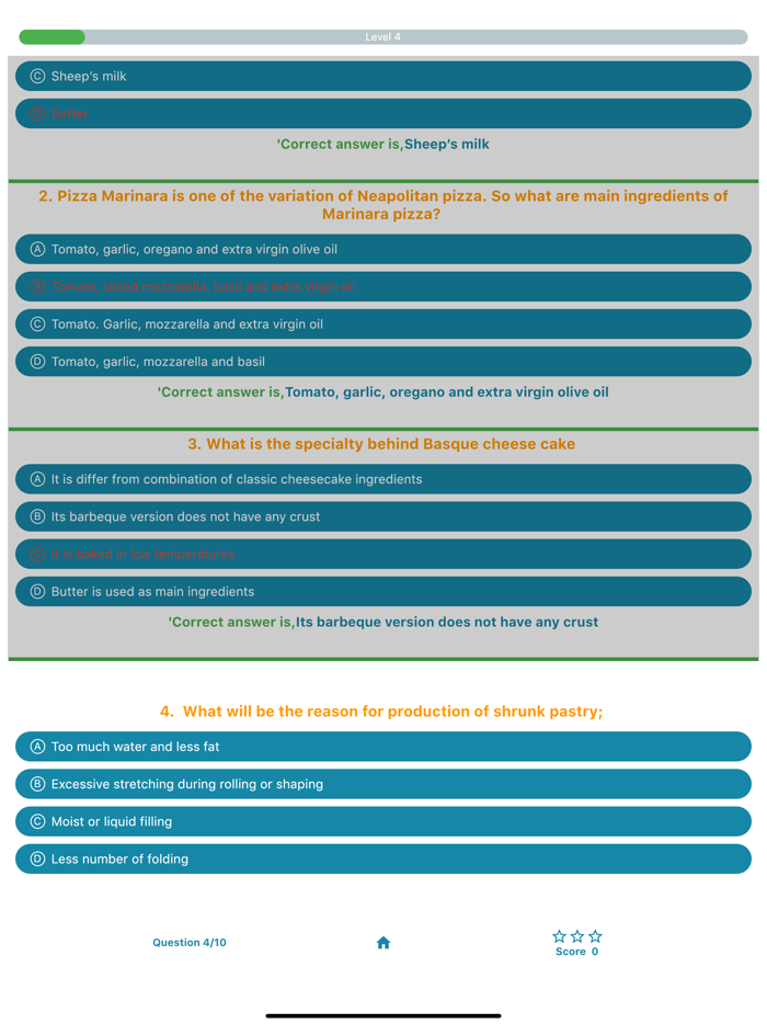 Culinary Arts Chef Quiz