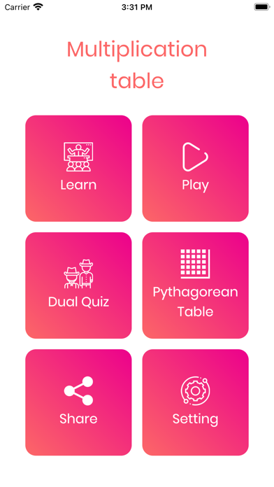 Multiplication tables games Screenshot