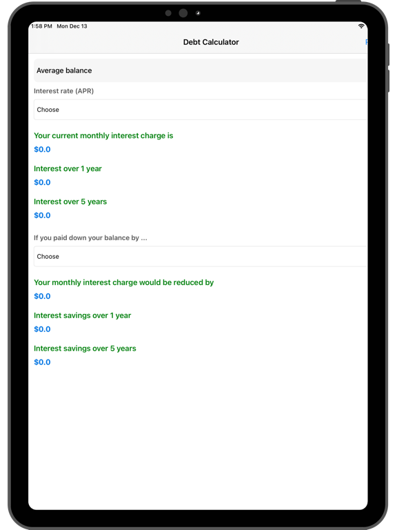 Debt Interest Calculatorのおすすめ画像1