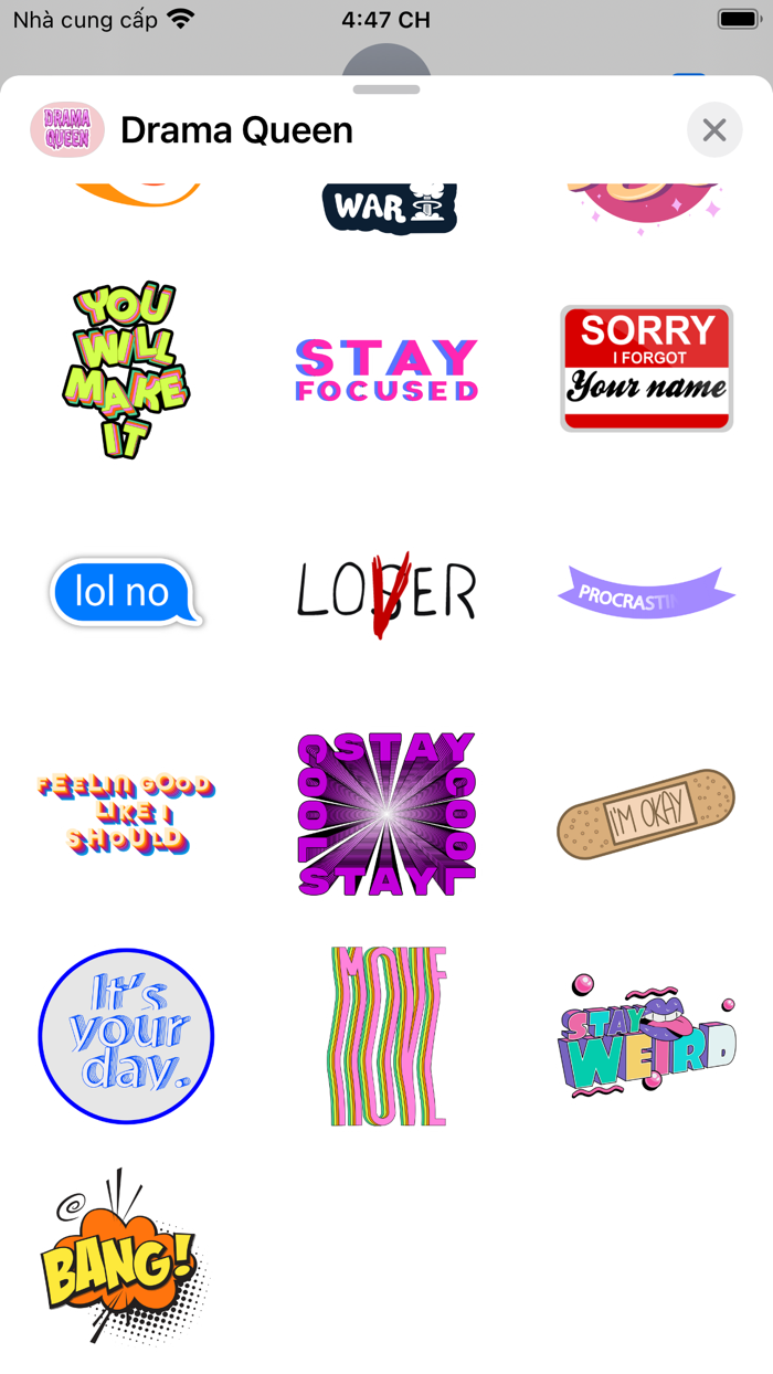 Drama Queen Stickers