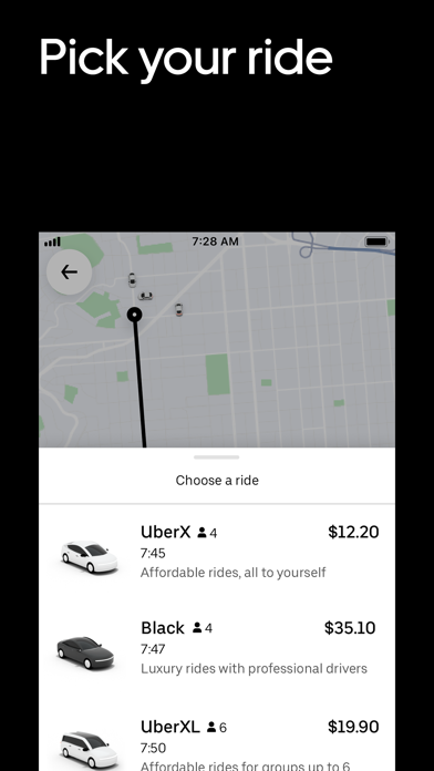 Uber - Request a ride iphone images