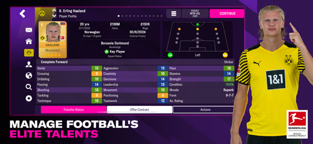 ‎Schermata mobile di Football Manager 2022