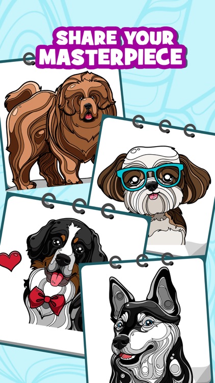 Dog Colouring Book for Adults screenshot-4