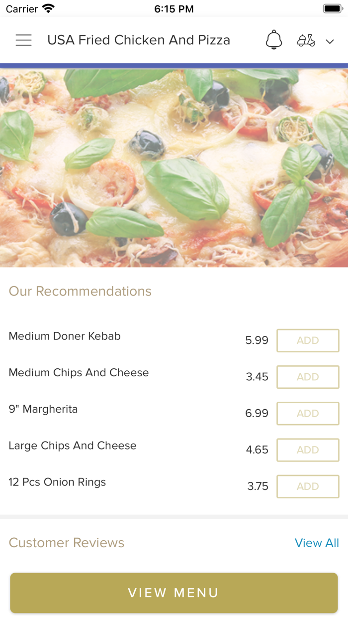 USA Fried Chicken And Pizza.