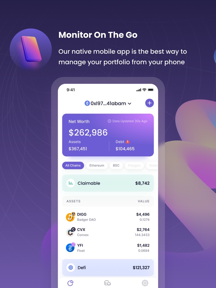 Tokenpad DeFi  Crypto Tracker