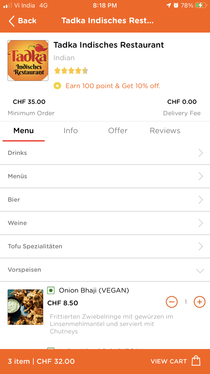 Tadka Indisches Restaurant