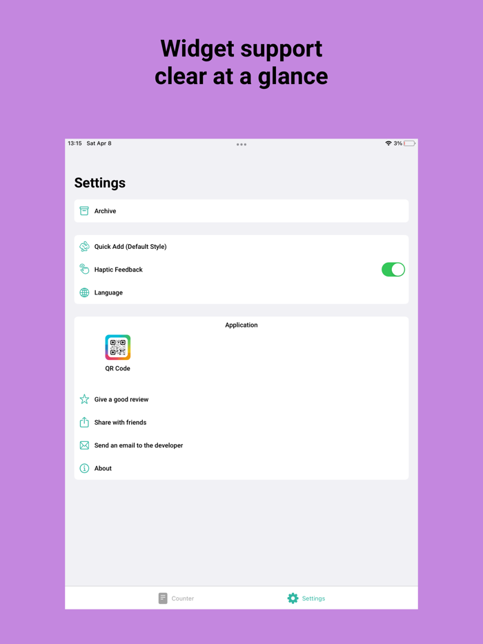 Counter - convenient faster