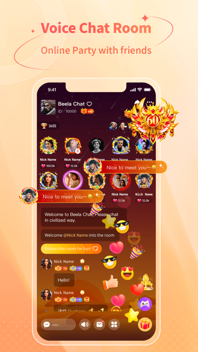 Beela Chat -Voice Chat Rooms Screenshot