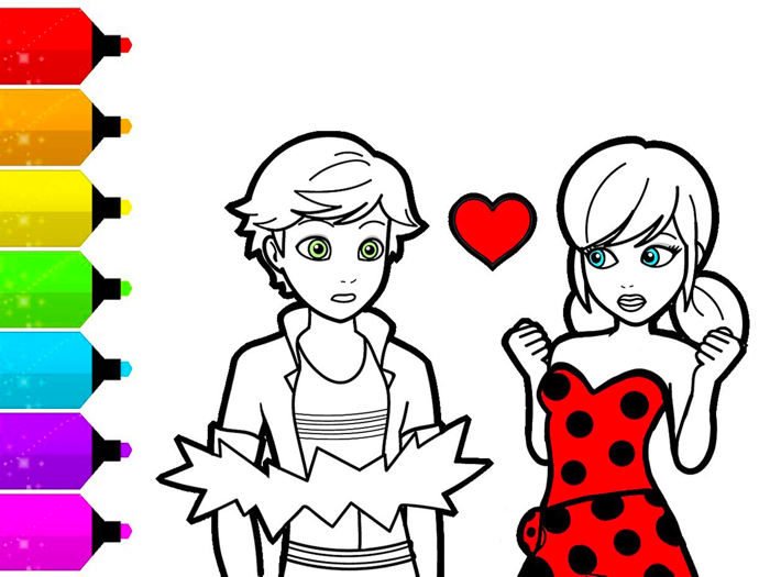 Ladybug Coloring Book and Draw