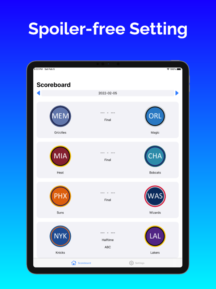 Pull Up BBall NBA Scores