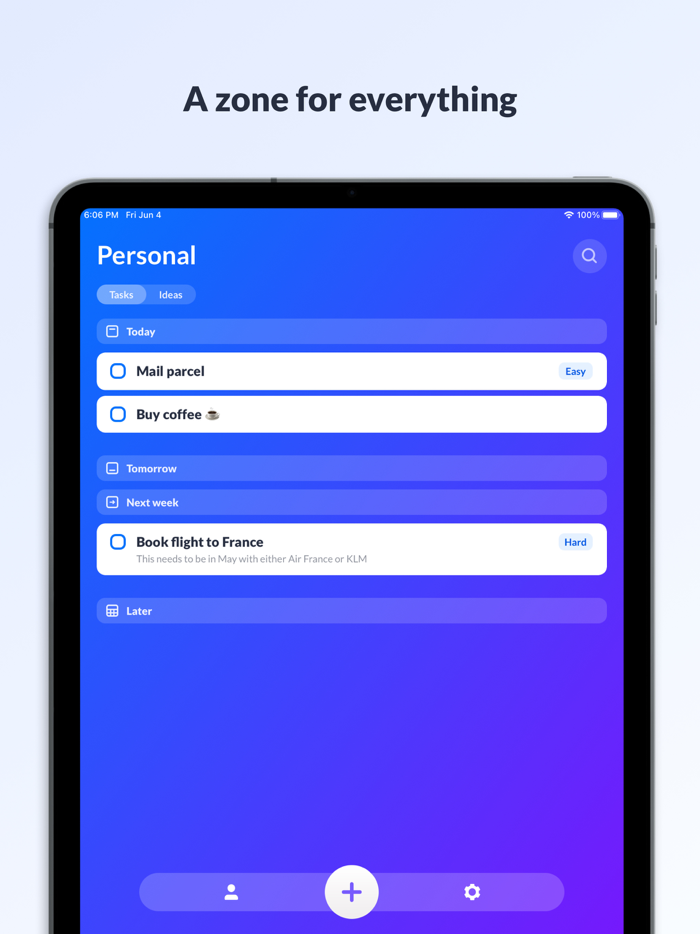 Zones Todo list  widget
