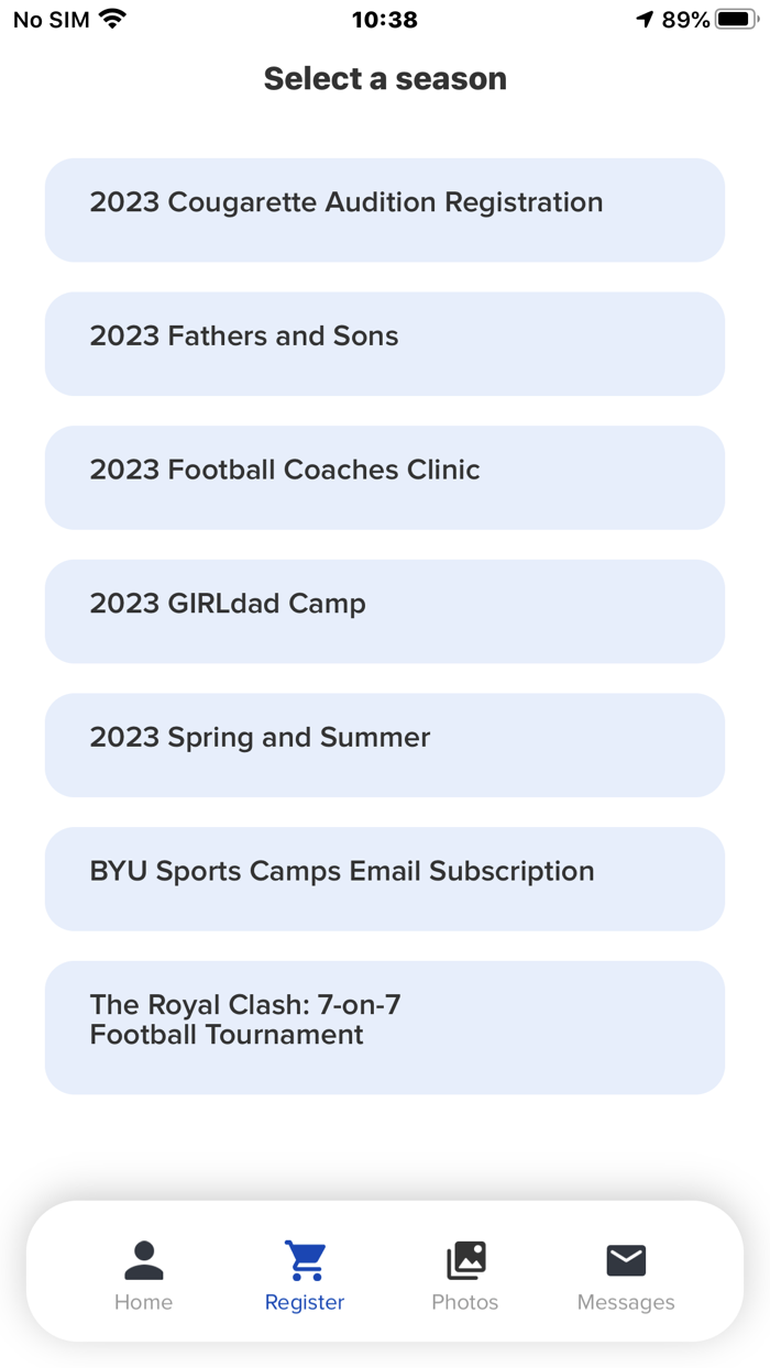 BYU Sports Camps Captivate App