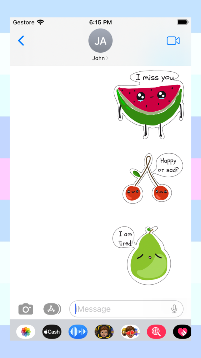 chatty fruit stickers