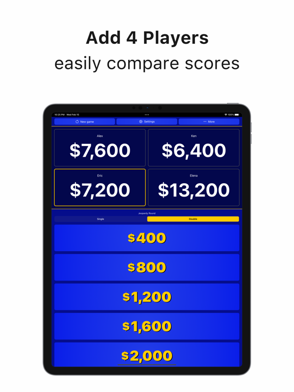 Jeopardy Scoreboard screenshot 2