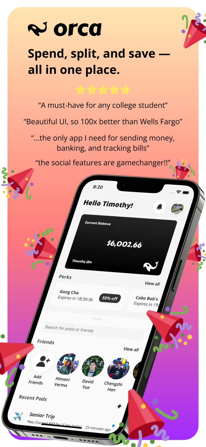 Orca - Spend, Split, Save