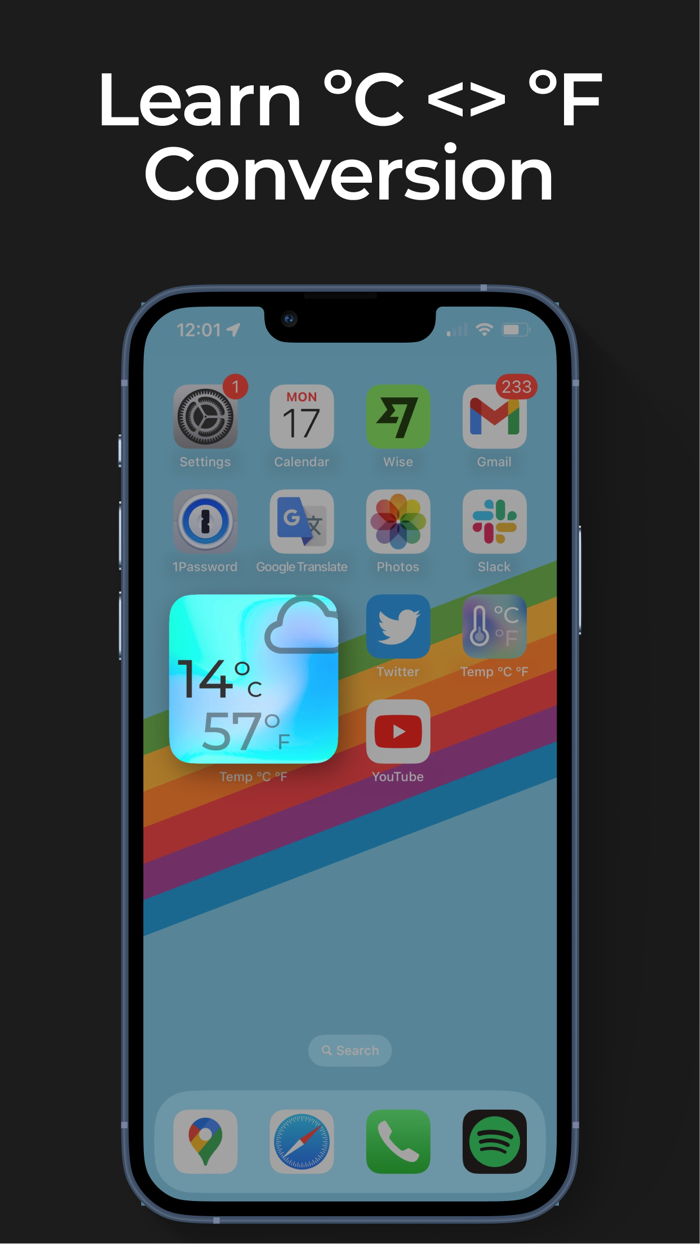 Fahrenheit Celsius Widget