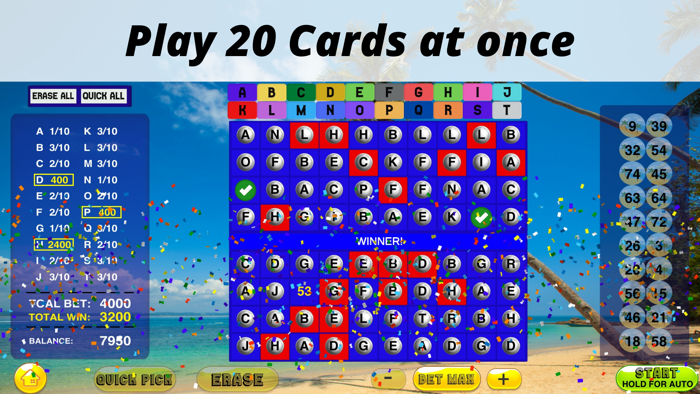 Keno - 20 Card keno games