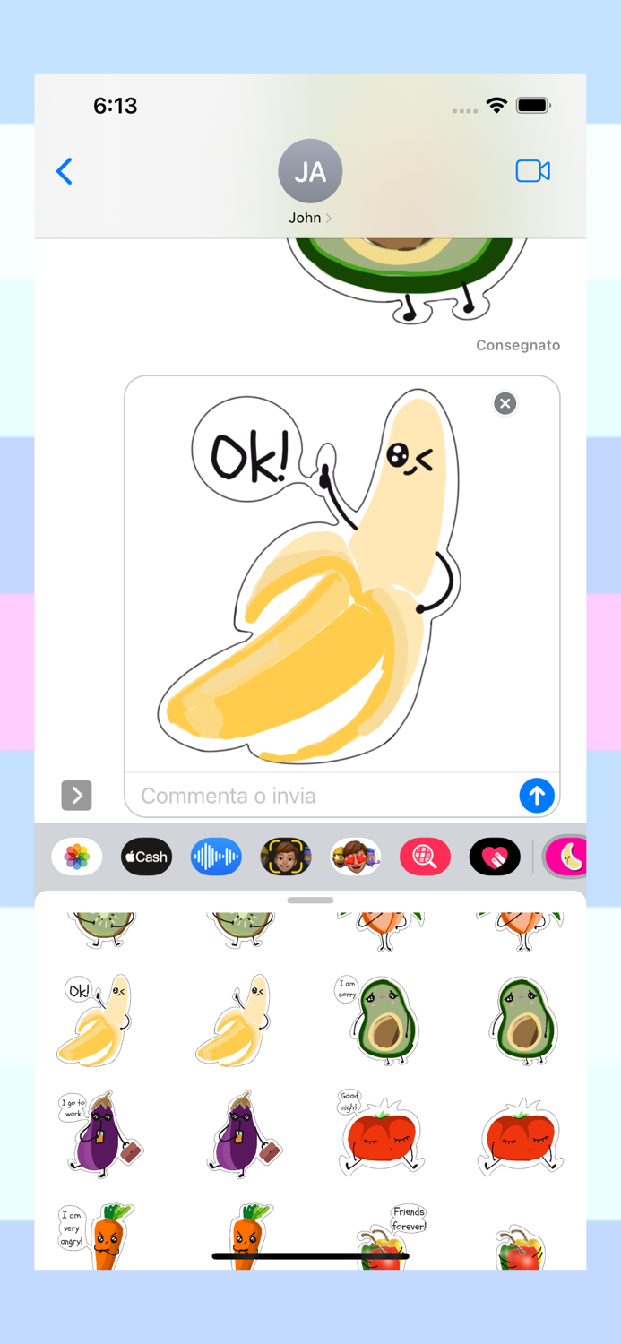 chatty fruit stickers