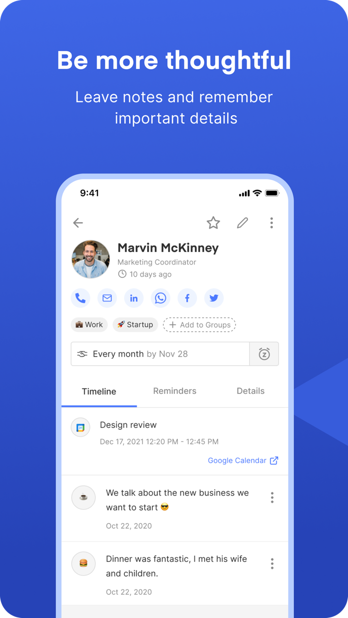 Dex - Rolodex and Personal CRM