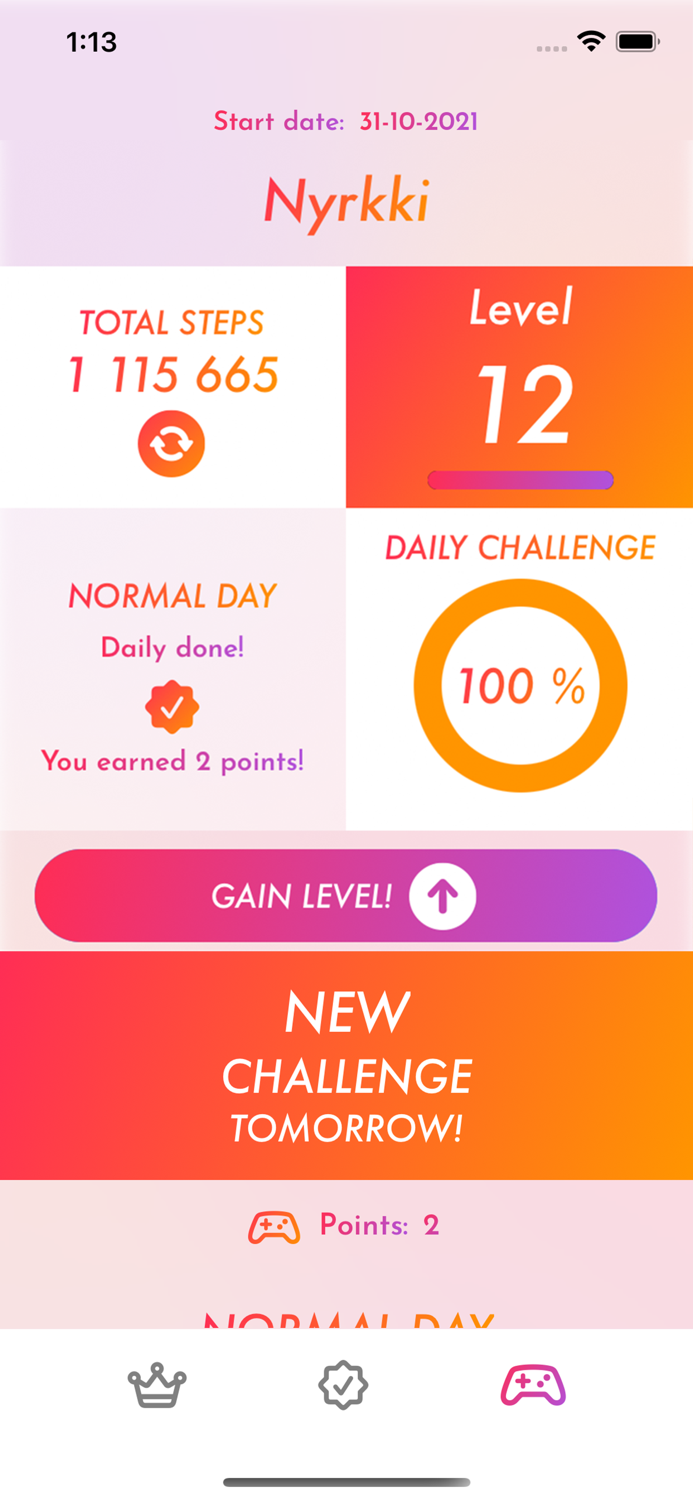 Daily Steps Challenge