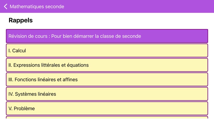 Mathématiques seconde