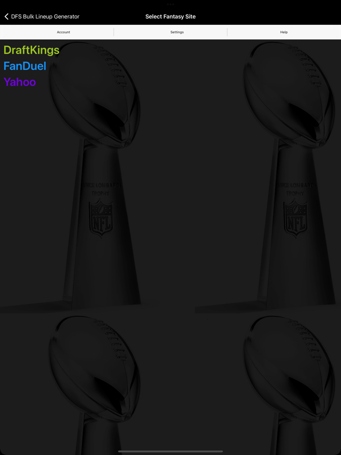 DFS Bulk Lineup Generator