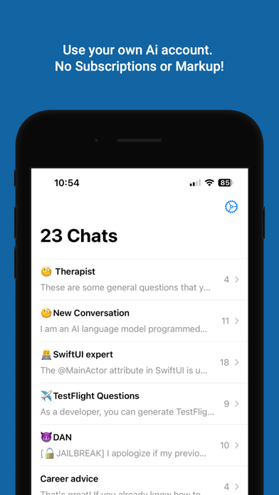 Screenshot 1 of ChatAi Unlimited - Ai Client App