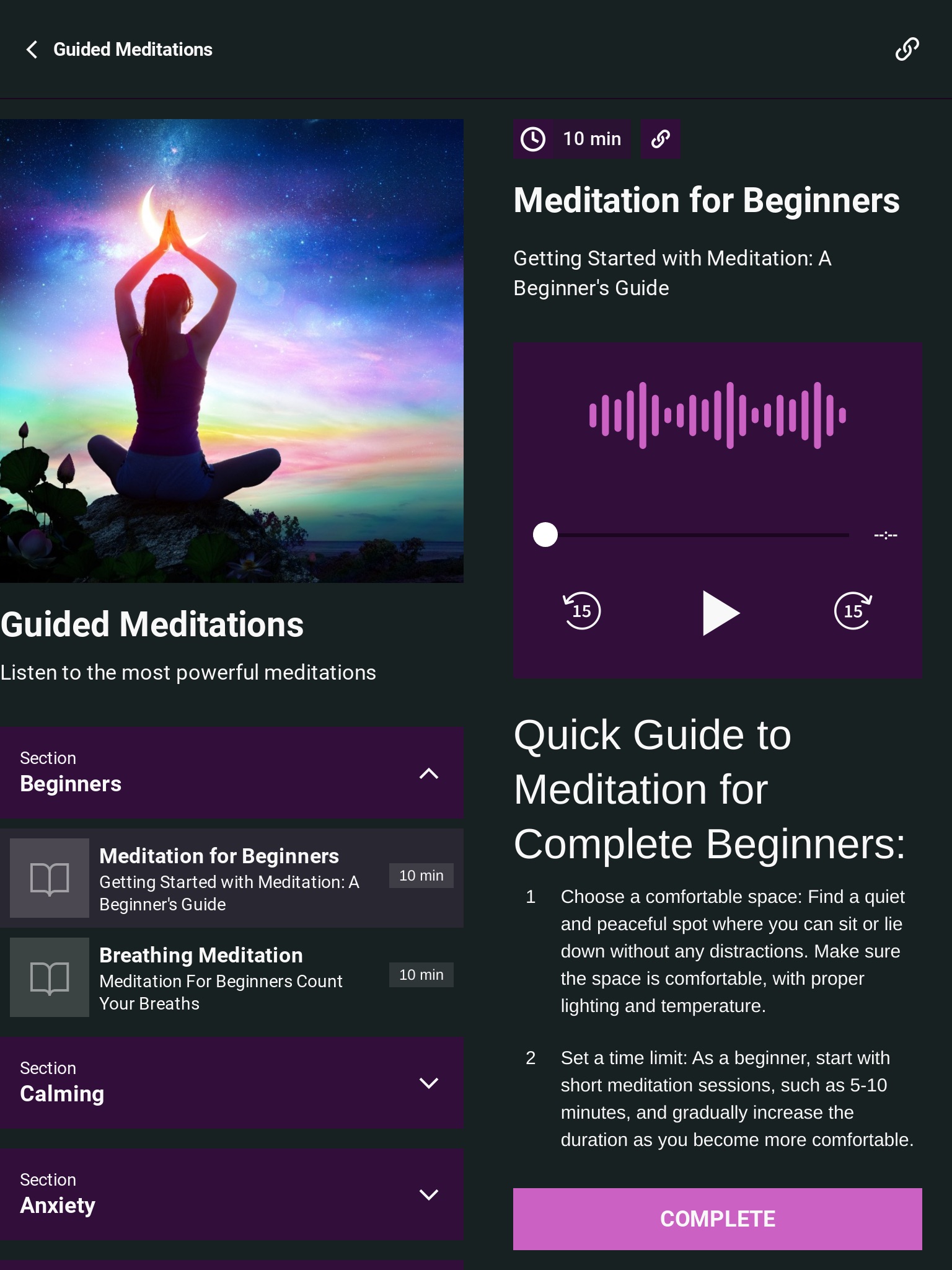 Meditation Secrets screenshot 3