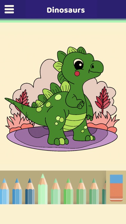 Lovely Dinosaurs Coloring Book