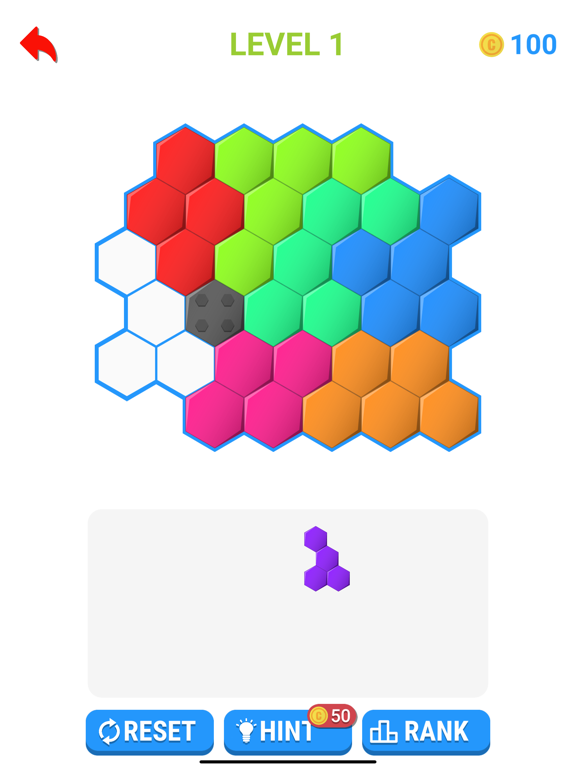 Block Puzzle - Hexagon Tangram screenshot 2