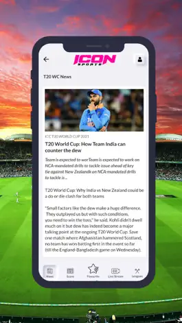 Game screenshot Icon sportz Live Score & News mod apk