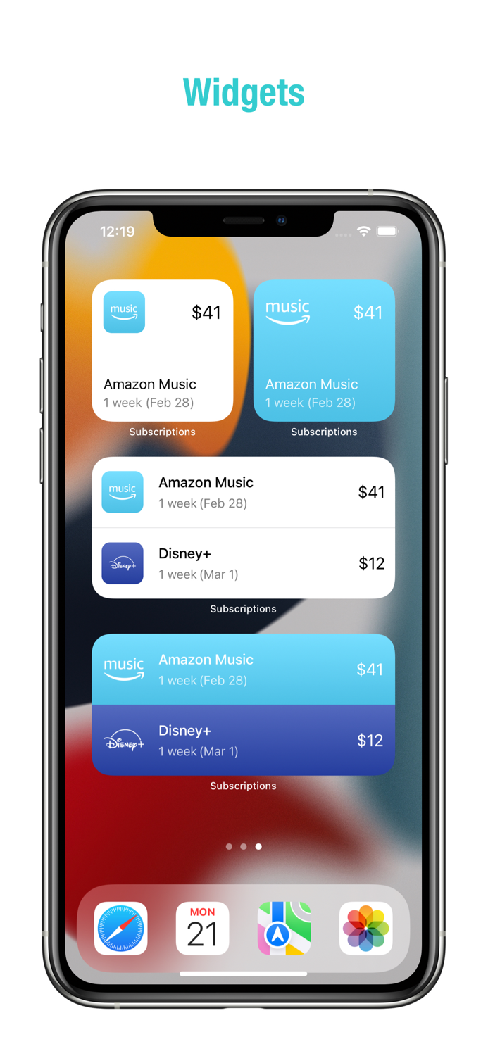 Subscriptions - Track Expenses