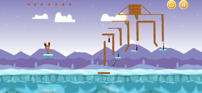 Knockdown Bottle Shooting