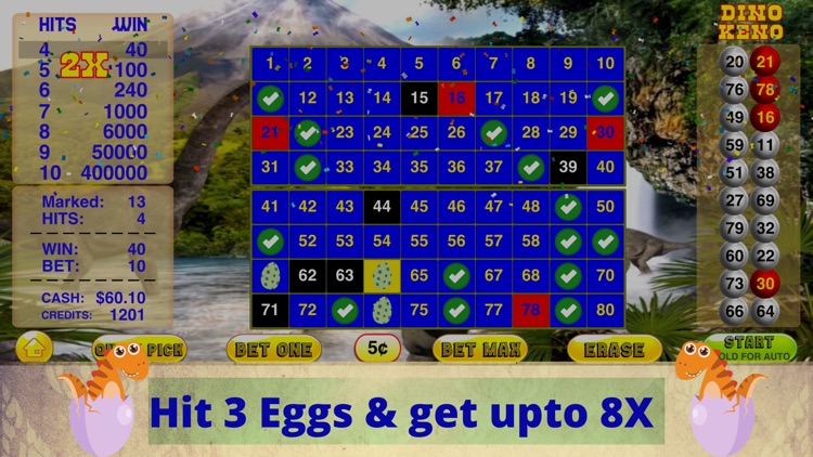 Keno Dino Eggs - Vegas Keno screenshot-3