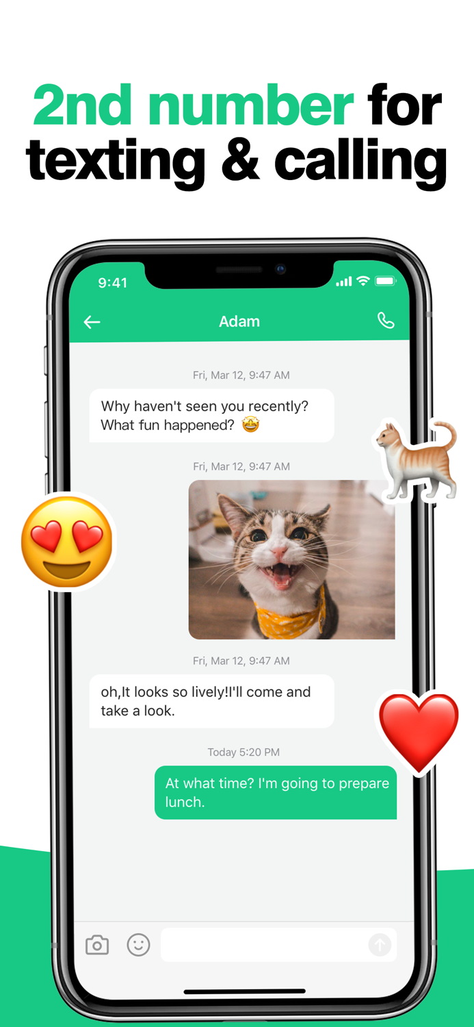 Second Phone Number TextCall